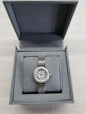 Michele Serein 12 Diamonds Mop Dial St. Steel Ladies Watch Mw21e01a1025 New • $1294.95