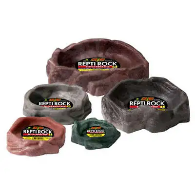 Zoo Med Repti Rock Water/Food Dish For Reptiles Or Small Animals Non-Tip Bowl • $5.99