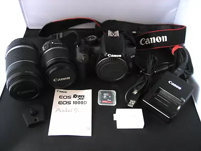 Canon EOS 1000D Digital Camera + 2 Lenses + Battery & Charger + Bag + Tripod ... • $719.99