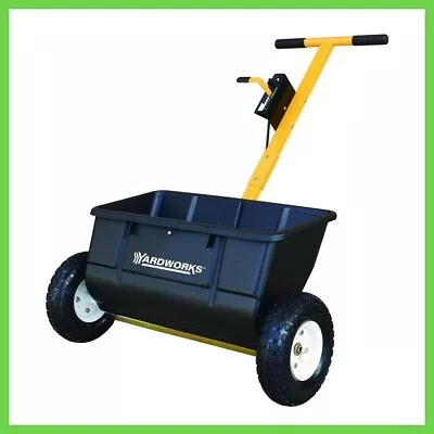 Heavy Duty 75 Lb Classic Drop Spreader Seed Granular Fertilizer Push Hopper Tool • $130.80