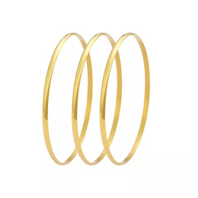 My Daily Styles Stainless Steel Three Stackable Womens Bangle Bracelets • $15.99