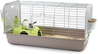 Savic Caesar 3 Deluxe Guinea Pig Cage Dwarf Rabbit With Feeder Grey • £97.99