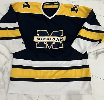 Michigan Wolverines Hockey Jersey Colosseum Men’s Size XXL Y2K Vintage 2000s • $69.99