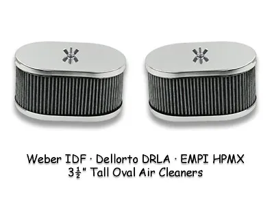 Vw Bug Bus Ghia Weber Idf Dellorto Drla Empi Hpmx Dual Carburetor Air Cleaners • $80