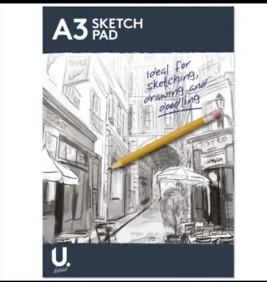 £3.49 • Buy A3 A4 Sketch Pad Book White Paper Artist Sketching Drawing Doodling Art Craft UK