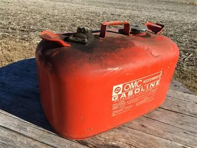 6 Gallon OMC Gasoline Gas Fuel Tank Vintage Outboard Boat Motor Gas Can A12 • $124