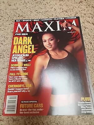 MAXIM  Magazine  OCTOBER 2000   DARK ANGEL JESSICA ALBA No Label B32:1216 • $9.99