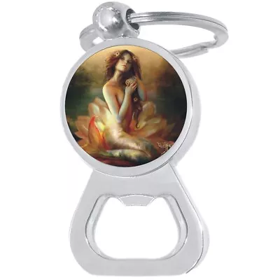 Orange Mermaid Bottle Opener Keychain - Metal Beer Bar Tool Key Ring • $15.88