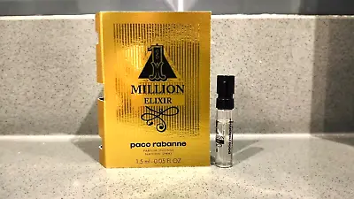 Paco Rabanne Mens 1 Million Elixir 1.5ml Parfum Intense Vial Spray Sample • £3.50