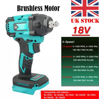 Replacement For Makita DTW285Z 18V LXT Brushless 1/2in Impact Wrench Power Tools • £52.86