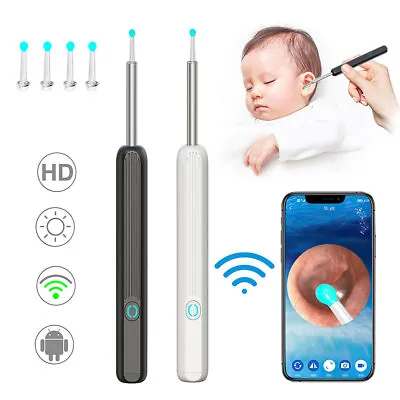 Wireless HD Ear Wax Remover Camera Ear Endoscope Spoon Pick Cleaning Tool Sets • £10.39