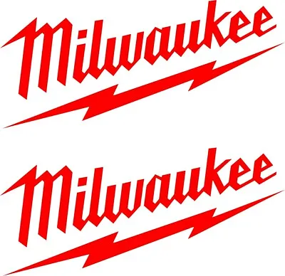 Set Of 2 6  Milwaukee Tools Decals: Garage Car Tool Box Truck Cabinet • $7.99
