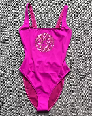 Versace Womens Medusa Pink One Piece Swimsuit Size 1 • $250
