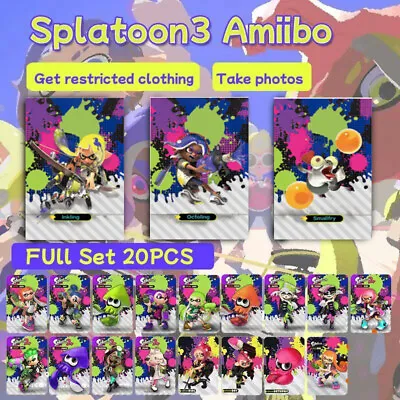 $23.74 • Buy 20PCS PVC NFC Tag Game Cards Splatoon 3 2 Octoling Octopus For Switch Universal