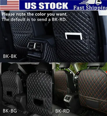 Anti Kick Pad Mat PU Leather Protector Cover Car Seat Back Universal Accessories • $11.98