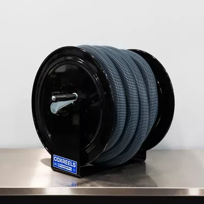 Cox Vacuum Hose Reel Black | Hand Crank | Includes 50' Vac Hose • $519