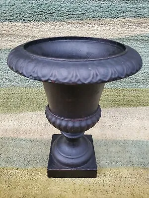 Antique Cast Iron French Style Urn In Great Used Indoor Condition 13  X 10  • $199.98