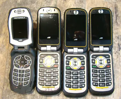 4 Motorola Cell Phones ~i580 I680 I686~ Batteries Included Parts Only • $40