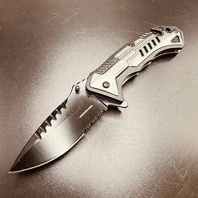 8.25  Tactical Spring Assisted Open Blade Folding EDC Pocket Knife Hunting • $14.99