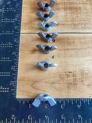 Vintage Wing Nuts 3/8”-16 7 PCs Cymbal Stand Ludwig Course Thread Made In USA • $34.99