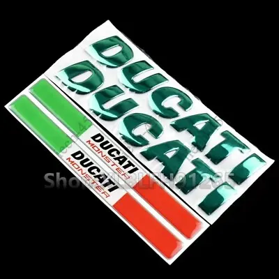 Green Motorcycle Fuel Tank Emblem Decals Car Badge Stickers For DUCATI MONSTER • $13.32