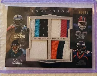 Cam Newton Von Miller And More Player Worn 3 Color Patches 9/15 RCs Inception • $42