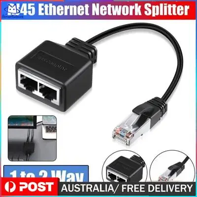 Gigabit Ethernet Splitter RJ45 LAN Ethernet Cable Splitter Cable Ethernet Socket • $11.26