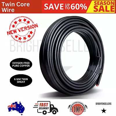 Twin Core Wire Electrical Automotive Cable 2 Sheath 450V 6MM 10M • $53.79