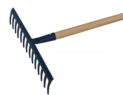 Heavy Duty Steel Rake Leaf Lawn Leaves Garden 33 39 44 50 Cm 115 Cm Handle • £16.49