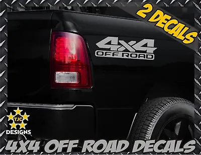 4x4 Offroad Truck Bed Decals METALLIC SILVER For Dodge RAM Dakota • $13.50