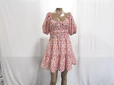 MinkPink Womens Santa Marta Mini Dress Size Small Ditzy Pink Floral • $19.99