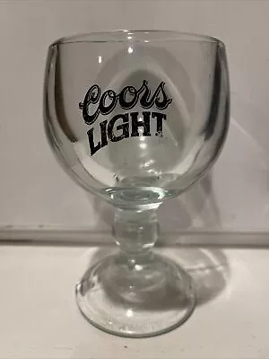 Vintage Coors Light Beer Goblet Ball Stemmed Schooner Glass 7 3/8” X 4 3/8” • $20