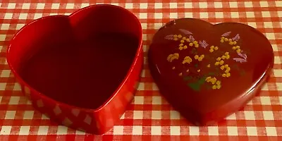 £4 • Buy Vintage Plastic Heart Shaped Trinket Box