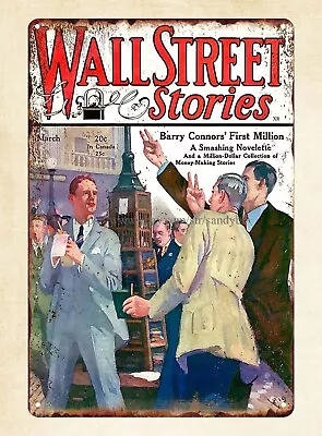 House Decoration Wall Street Stories 1929 Magazine Cover Metal Tin Sign • $18.82