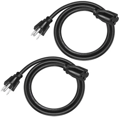 DEWENWILS 2 Pack 3 Ft Extension Cord Power Cable 3 Prong Grounded Outlets Plugs  • $11.89