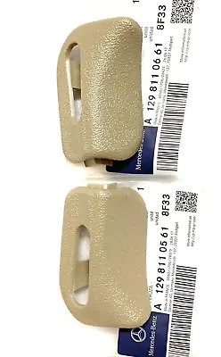 New OEM Mercedes R129 SL320 SL 600 300SL 500SL Set Of Beige Sun Visor Trim Caps • $179.95