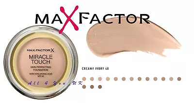 Max Factor Miracle Touch Skin Perfecting Foundation 11.5g - Please Choose Shade • £11.99