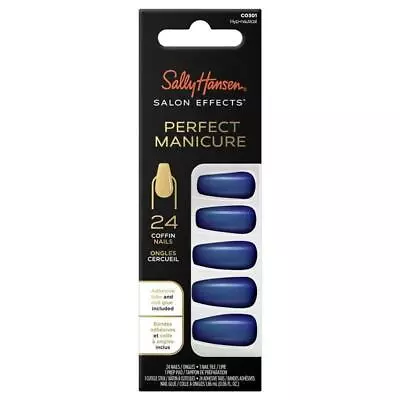 Sally Hansen Salon Effects Perfect Manicure 24 Coffin Press On Nails Hyp-Naut... • $10.69