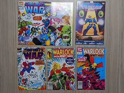 Lot Of 5 Marvel The Thanos Quest Book 1 Infinity War Warlock Watch Comics • $15