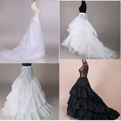 Women Bridals 3-Hoop Train Wedding Dresses Slip Mermaid Petticoat Underskirt  • $42.17