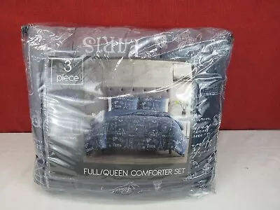 Hallmart Collectibles Paris Minuit 3-Pc. Reversible Full/Queen Comforter Set-A • $31.95