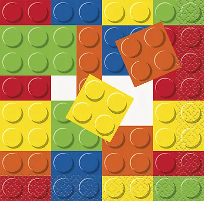 $4.50 • Buy Lego Building Block Napkins Beverage Napkins Favor Decoration Supply