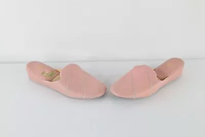 Deadstock Vintage 70s Streetwear Womens 10 Slip On Heeled Slippers Shoes Pink • $38.21