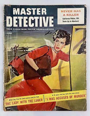 Master Detective Magazine June 1956 Vintage True Crime Stories Pulp • $0.99