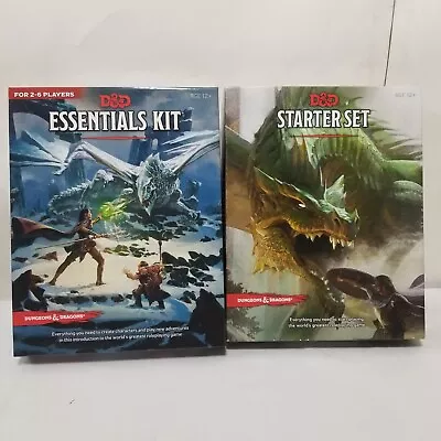 Dungeons & Dragons DD Starter Set 5th Edition 2014 And Essential Kit 2019 N Dice • $47.95