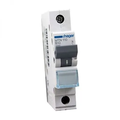 Hager MTN Range Single Pole Miniature Circuit Breaker 6-50amp Type B MCB • £3.15