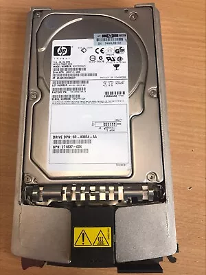 HP 72.8GB ULTRA320 SCSI 3.5  Hard Drive - BD07285A25 - 286712-005 - 9V3006-041 • £19.95