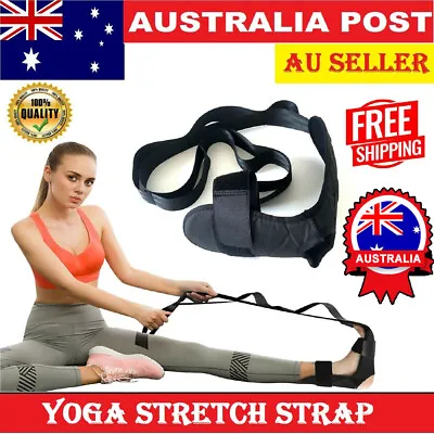 $10.90 • Buy Yoga Flexibility Stretch Band Leg Fascia Stretcher Strap Ballet Gym Trainer DM