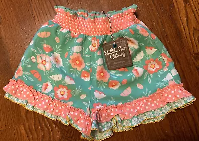 Matilda Jane Floral Ruffled Shorts Girls Size 4 NWT • $15.99