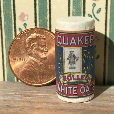 Dollhouse Miniature Food 1:12 Vintage Label Rolled White Oats NEW • $3.95